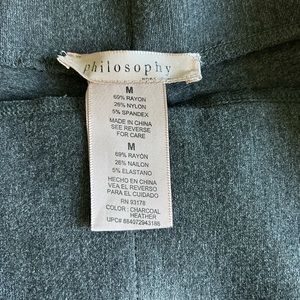 Philosophy Republic Grey Leggings Size Medium